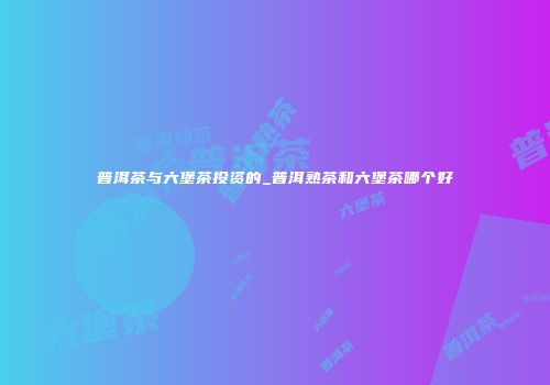普洱茶与六堡茶投资的_普洱熟茶和六堡茶哪个好