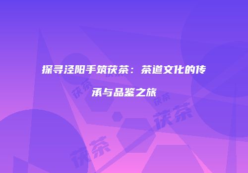 探寻泾阳手筑茯茶：茶道文化的传承与品鉴之旅