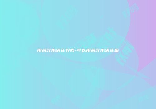 用茶叶水浇花好吗-可以用茶叶水浇花嘛