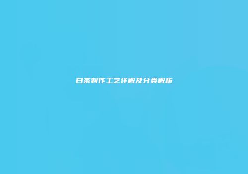 白茶制作工艺详解及分类解析