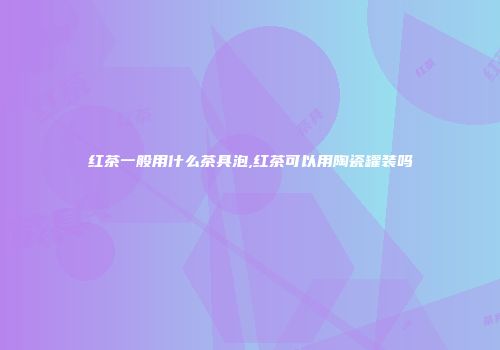 红茶一般用什么茶具泡,红茶可以用陶瓷罐装吗