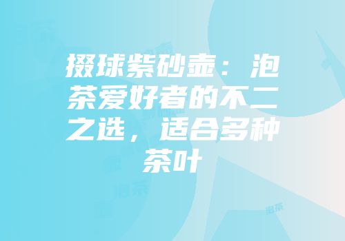 掇球紫砂壶：泡茶爱好者的不二之选，适合多种茶叶