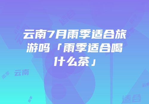 云南7月雨季适合旅游吗「雨季适合喝什么茶」