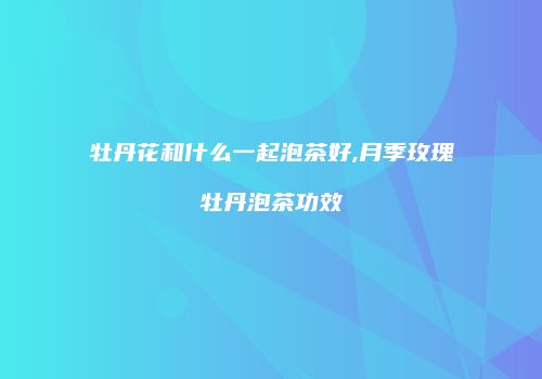 牡丹花和什么一起泡茶好,月季玫瑰牡丹泡茶功效