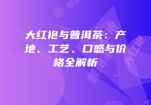 大红袍与普洱茶：产地、工艺、口感与价格全解析