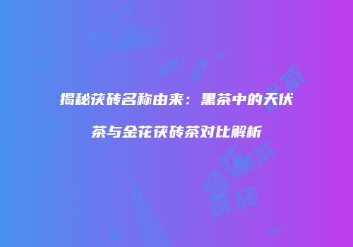 揭秘茯砖名称由来：黑茶中的天伏茶与金花茯砖茶对比解析