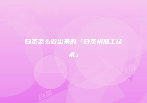 白茶怎么做出来的「白茶初加工技术」