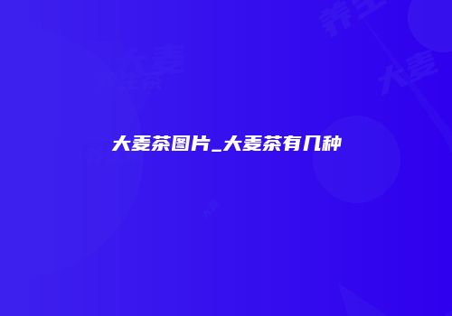 大麦茶图片_大麦茶有几种