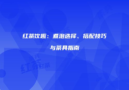 红茶饮趣：煮泡选择、搭配技巧与茶具指南