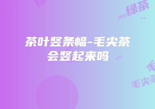 茶叶竖条幅-毛尖茶会竖起来吗
