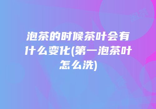 泡茶的时候茶叶会有什么变化(第一泡茶叶怎么洗)