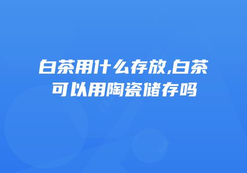 白茶用什么存放,白茶可以用陶瓷储存吗