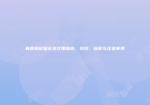 黄芪枸杞菊花茶饮用指南：功效、搭配与注意事项