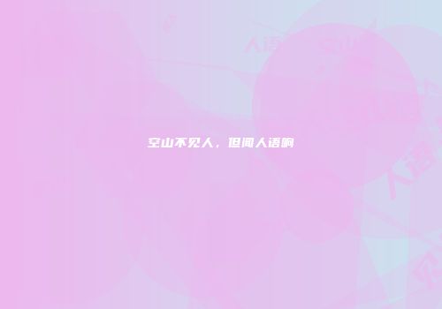 空山不见人，但闻人语响