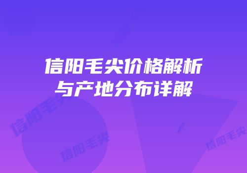 信阳毛尖价格解析与产地分布详解
