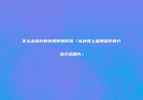 怎么从茶叶的外观辨别好茶「从外观上鉴别茶叶的方法介绍图片」