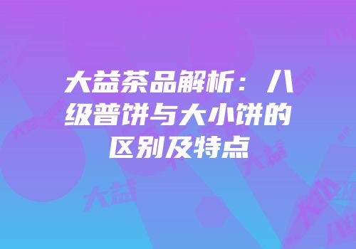 大益茶品解析：八级普饼与大小饼的区别及特点