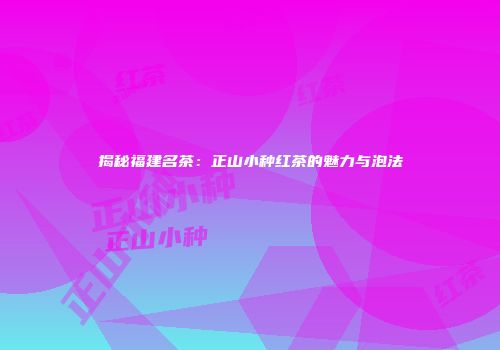 揭秘福建名茶：正山小种红茶的魅力与泡法
