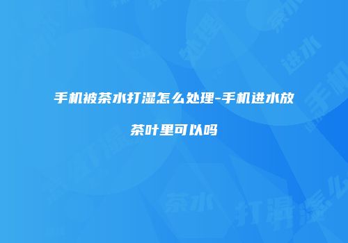 手机被茶水打湿怎么处理-手机进水放茶叶里可以吗