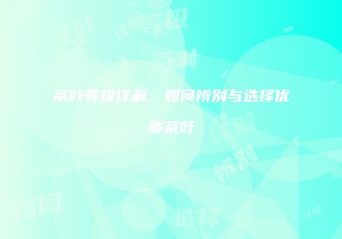 茶叶等级详解：如何辨别与选择优质茶叶
