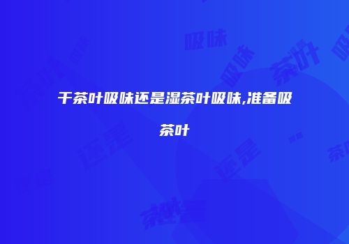 干茶叶吸味还是湿茶叶吸味,准备吸茶叶