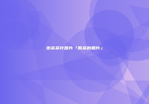泡茶茶叶图片「喝茶的照片」