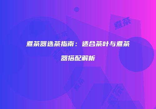煮茶器选茶指南：适合茶叶与煮茶器搭配解析