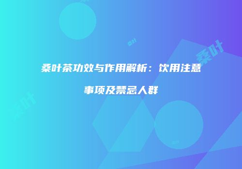桑叶茶功效与作用解析：饮用注意事项及禁忌人群