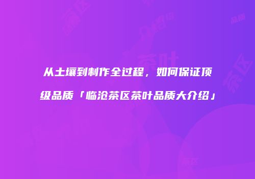 从土壤到制作全过程，如何保证顶级品质「临沧茶区茶叶品质大介绍」