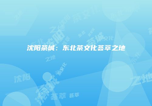 沈阳茶城：东北茶文化荟萃之地