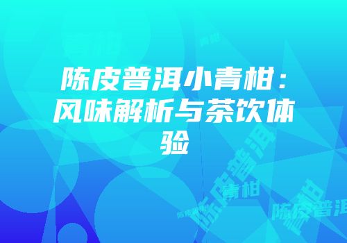 陈皮普洱小青柑：风味解析与茶饮体验