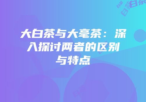 大白茶与大毫茶：深入探讨两者的区别与特点