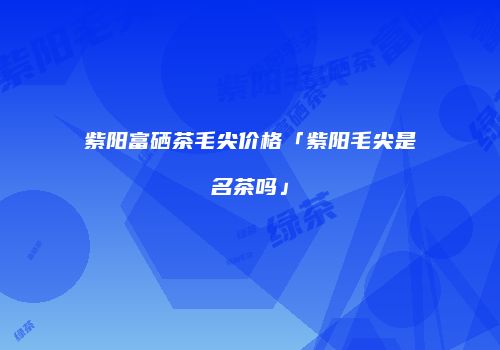 紫阳富硒茶毛尖价格「紫阳毛尖是名茶吗」