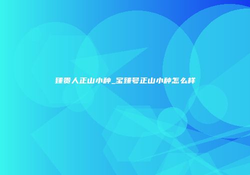 臻贵人正山小种_宝臻号正山小种怎么样