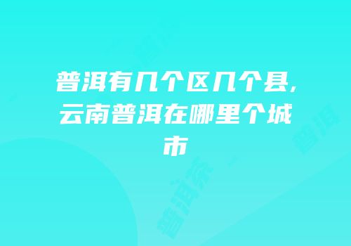 普洱有几个区几个县,云南普洱在哪里个城市