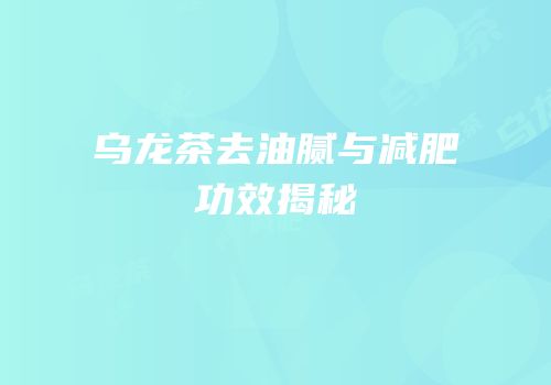 乌龙茶去油腻与减肥功效揭秘