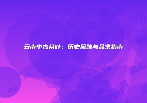 云南中古茶叶：历史风味与品鉴指南