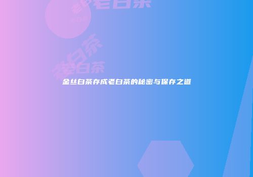 金丝白茶存成老白茶的秘密与保存之道