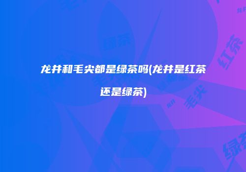龙井和毛尖都是绿茶吗(龙井是红茶还是绿茶)