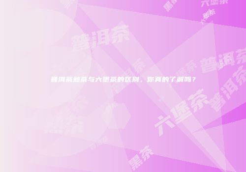 普洱茶熟茶与六堡茶的区别，你真的了解吗？