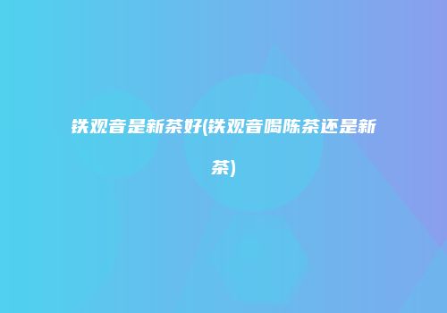 铁观音是新茶好(铁观音喝陈茶还是新茶)