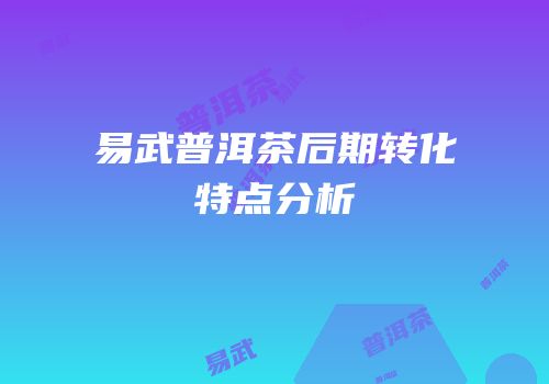 易武普洱茶后期转化特点分析