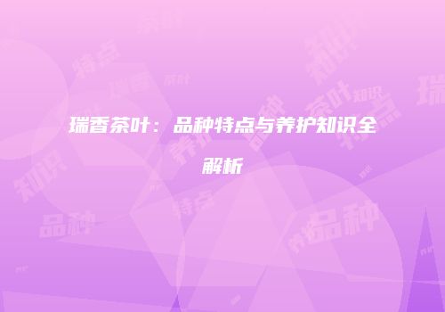 瑞香茶叶：品种特点与养护知识全解析