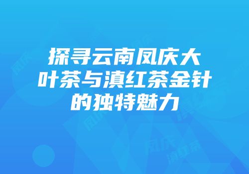 探寻云南凤庆大叶茶与滇红茶金针的独特魅力