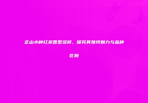 正山小种红茶香型多样，探究其独特魅力与品种区别