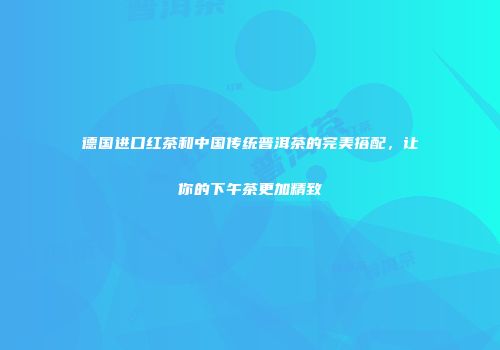 德国进口红茶和中国传统普洱茶的完美搭配，让你的下午茶更加精致