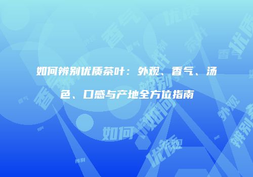 如何辨别优质茶叶：外观、香气、汤色、口感与产地全方位指南
