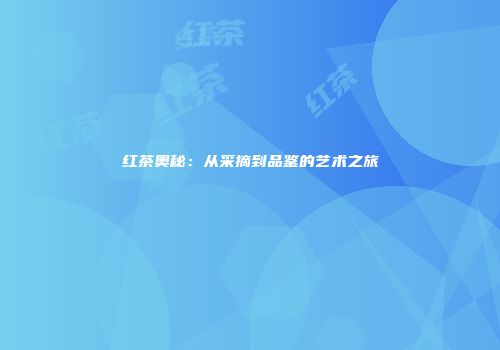 红茶奥秘：从采摘到品鉴的艺术之旅
