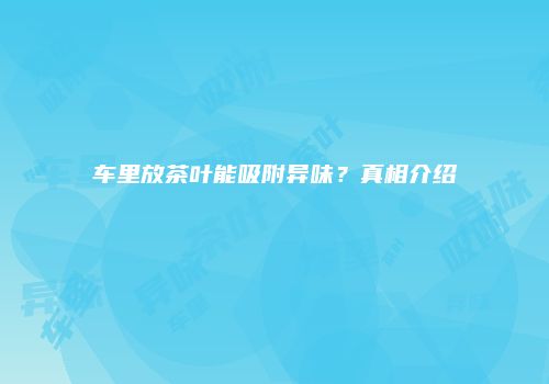 车里放茶叶能吸附异味？真相介绍
