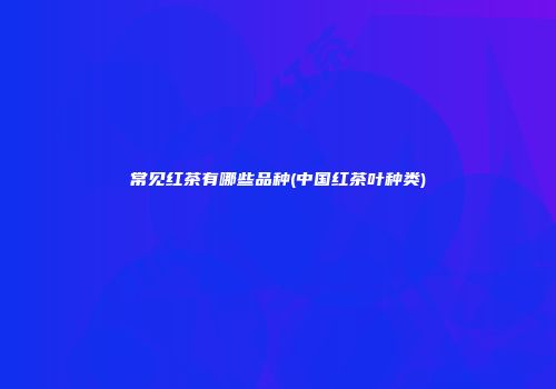 常见红茶有哪些品种(中国红茶叶种类)